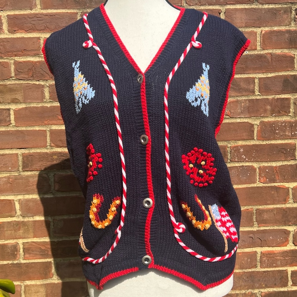 The Eagles Eye Women’s Vintage Sweater Vest Sz Eclectic Grandpa Vintage 90s Fall